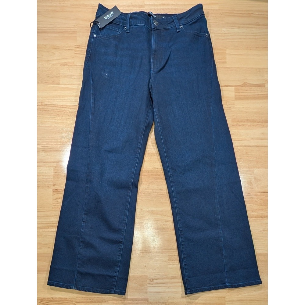 Hudson Los Angeles Womens Indigo Wide Leg Seamed High Rise Jeans Size 8 NEW